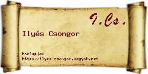 Ilyés Csongor névjegykártya