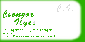 csongor ilyes business card